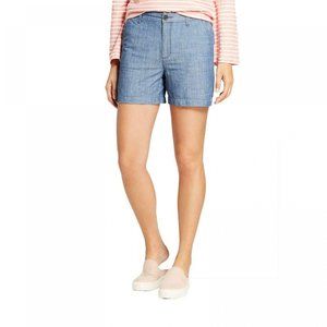A New Day 5 Inch Chambray Chino Shorts 8 Blue